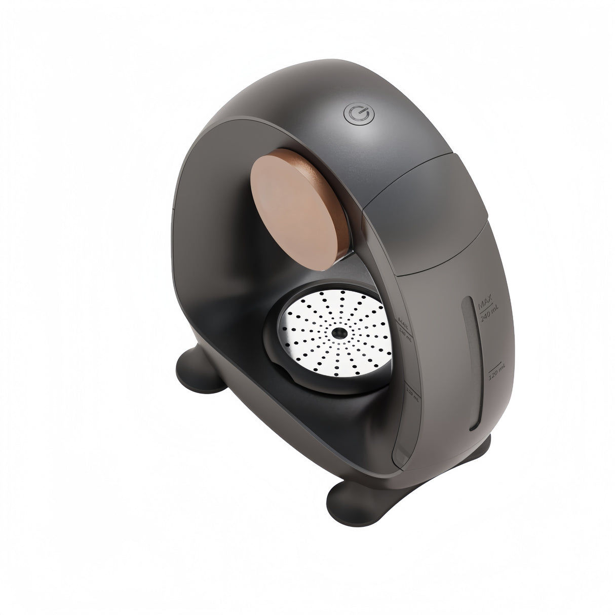 Strailine Noiseless Coffee Maker, 1400W, 240ml Water Tank, Compact One-Cup Coffee Machine with Cup ,Food Grade Material Filter,Drip Espresso, Black