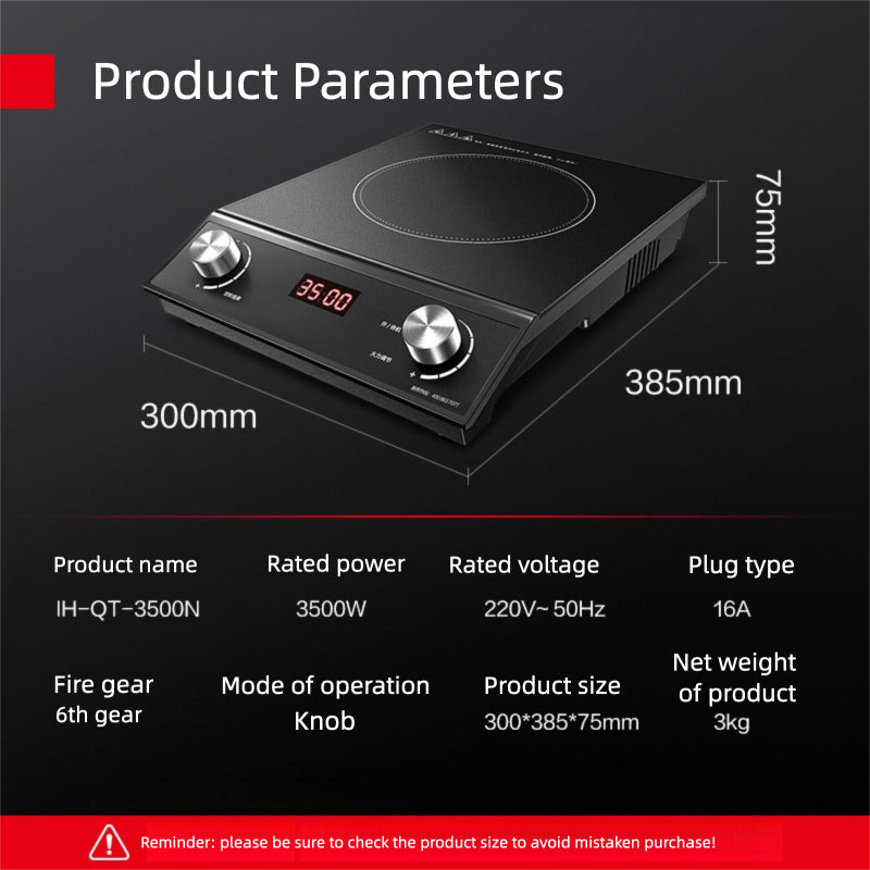 Straline Commercial Induction Cooktop - 3500W Professional Burner