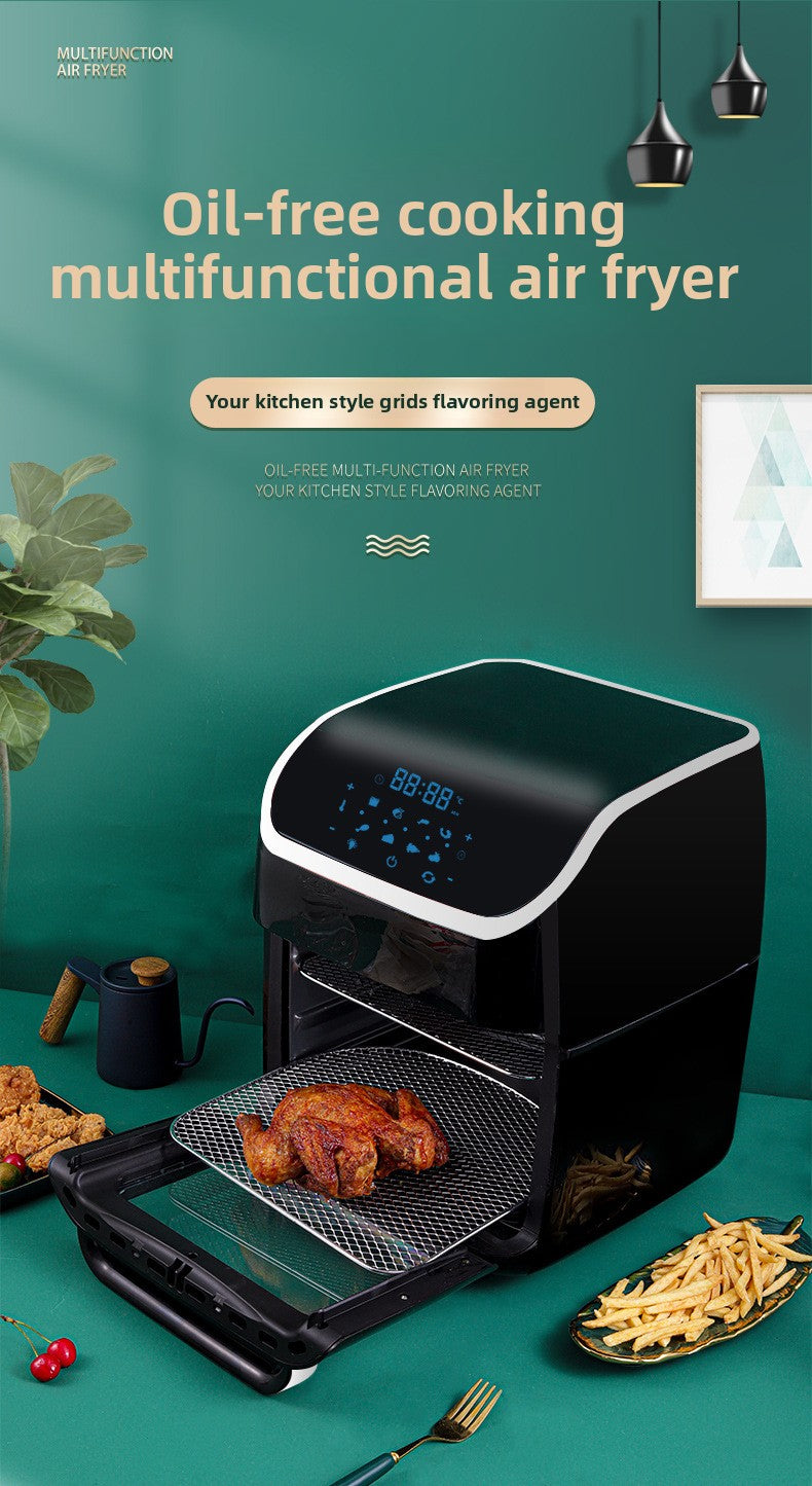 Strailine 12L Rotating Air Fryer Oven – Large Capacity with Viewing Window