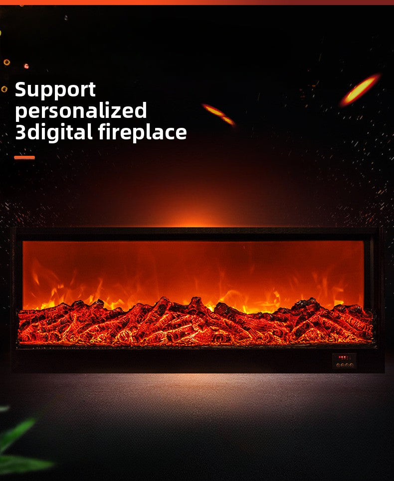 Strailine 3D Mist Fireplace – Compact Electric Heater with Realistic Flame Look