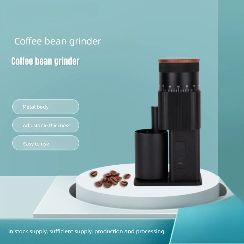 Strailine Electric Coffee Grinder USB Rechargeable, 6-Core Blade, Adjustable Grind