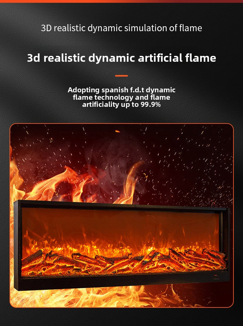Strailine 3D Mist Fireplace – Compact Electric Heater with Realistic Flame Look
