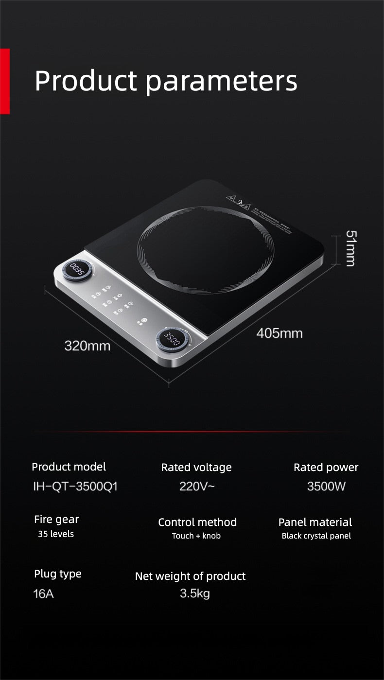 Straline Commercial Induction Cooktop - 3500W Professional Burner