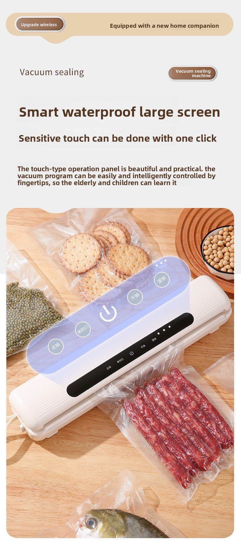 Straline Automatic Vacuum Sealer - Compact Food Preservation System for Home Kitchens