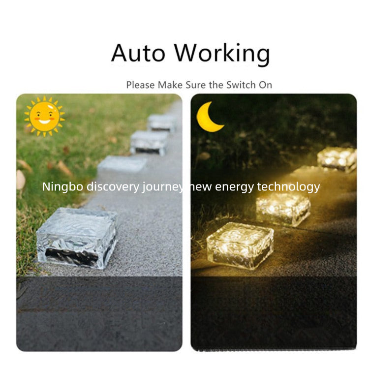 Strailine Solar LED Ice Brick Light – Outdoor Garden & Pathway Decorative Lamp