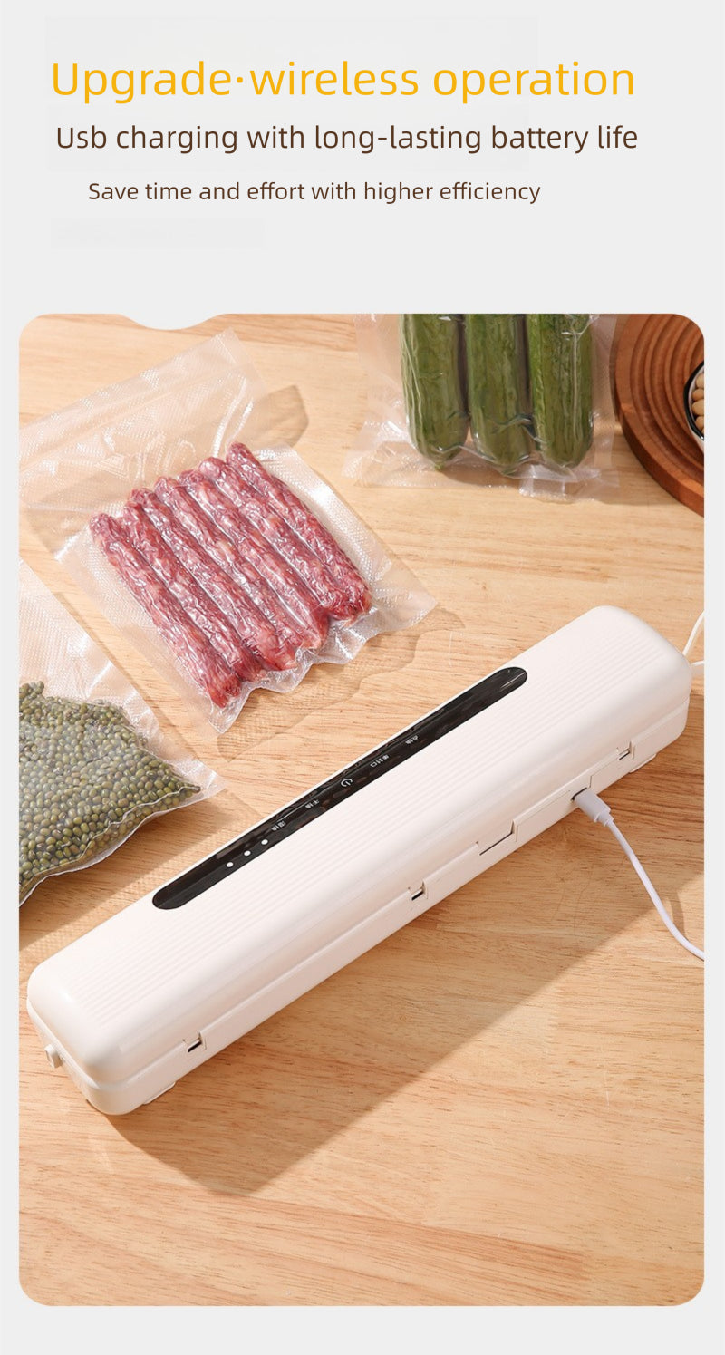 Straline Cordless Vacuum Food Sealer - Preserves Freshness, 1-Touch Auto Seal for Bags