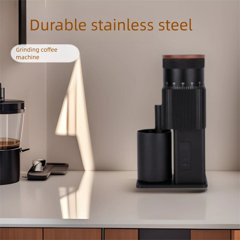 Strailine Electric Coffee Grinder USB Rechargeable, 6-Core Blade, Adjustable Grind