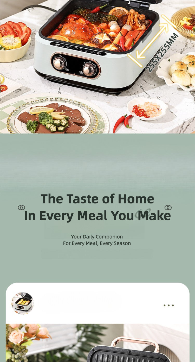 Straline Dual-Sided Electric Griddle - Deep Grill/Pan with Multi-Function Cooking