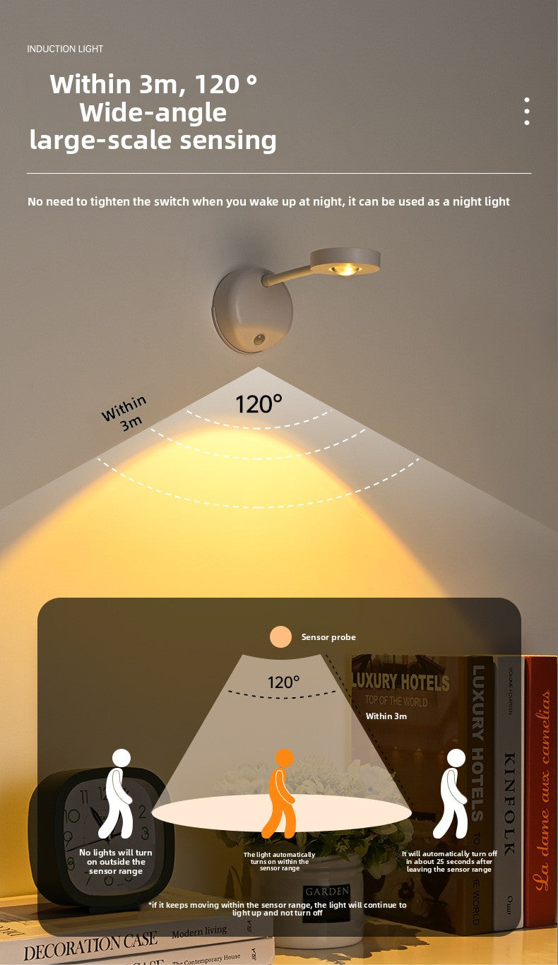 Streline Wireless Indoor Wall LED Spotlight – Smart Motion Sensor Light with Remote