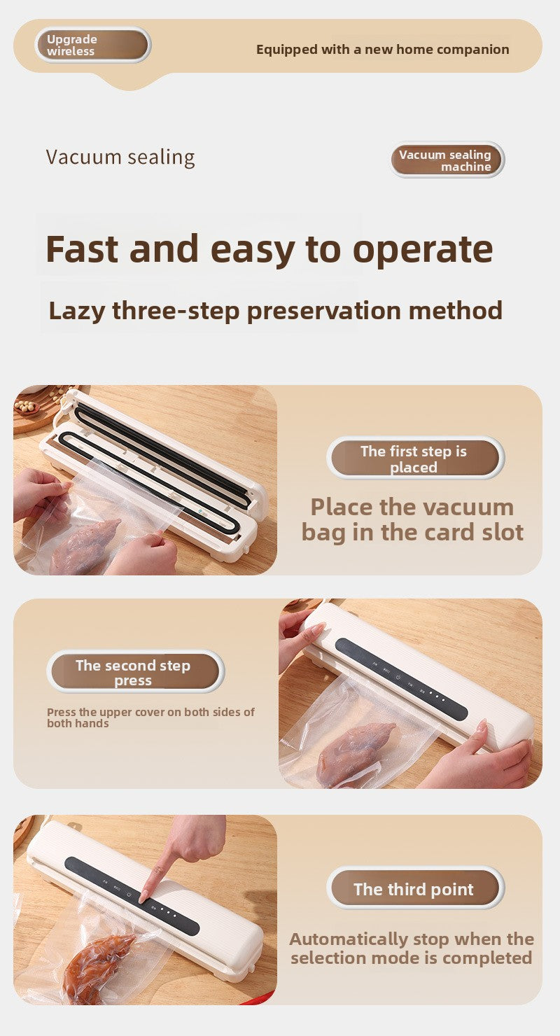 Straline Automatic Vacuum Sealer - Compact Food Preservation System for Home Kitchens