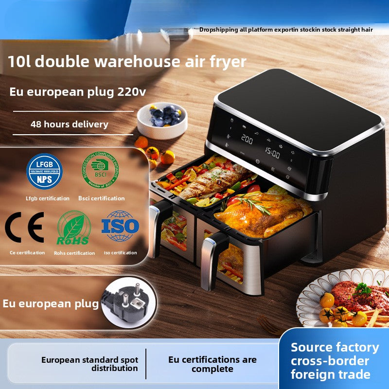 Strailine Multi-Function Air Fryer – Stainless Steel, Large Capacity