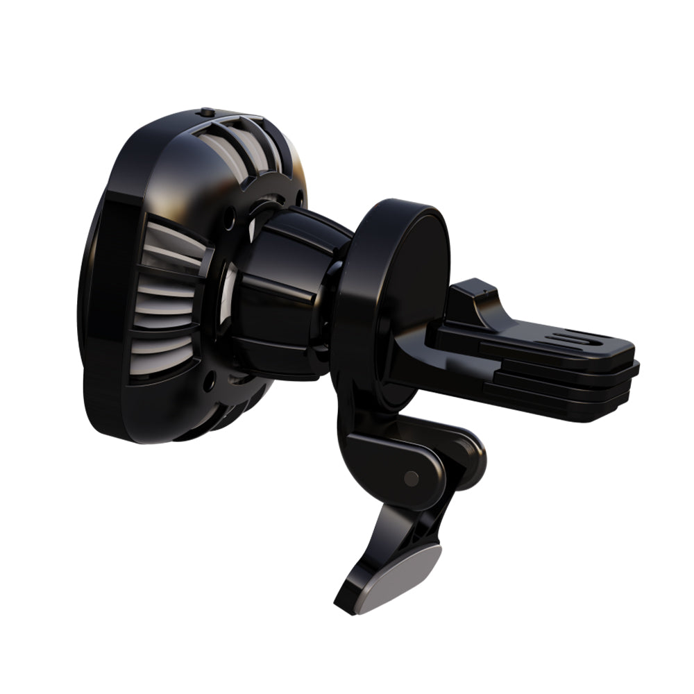 Strailine Magnetic Car Phone Holder,15w Qi Wireless Charging, Cooling Fan, Rgb Light, 360° Adjustable, Auto-Clamp, Strong Suction.