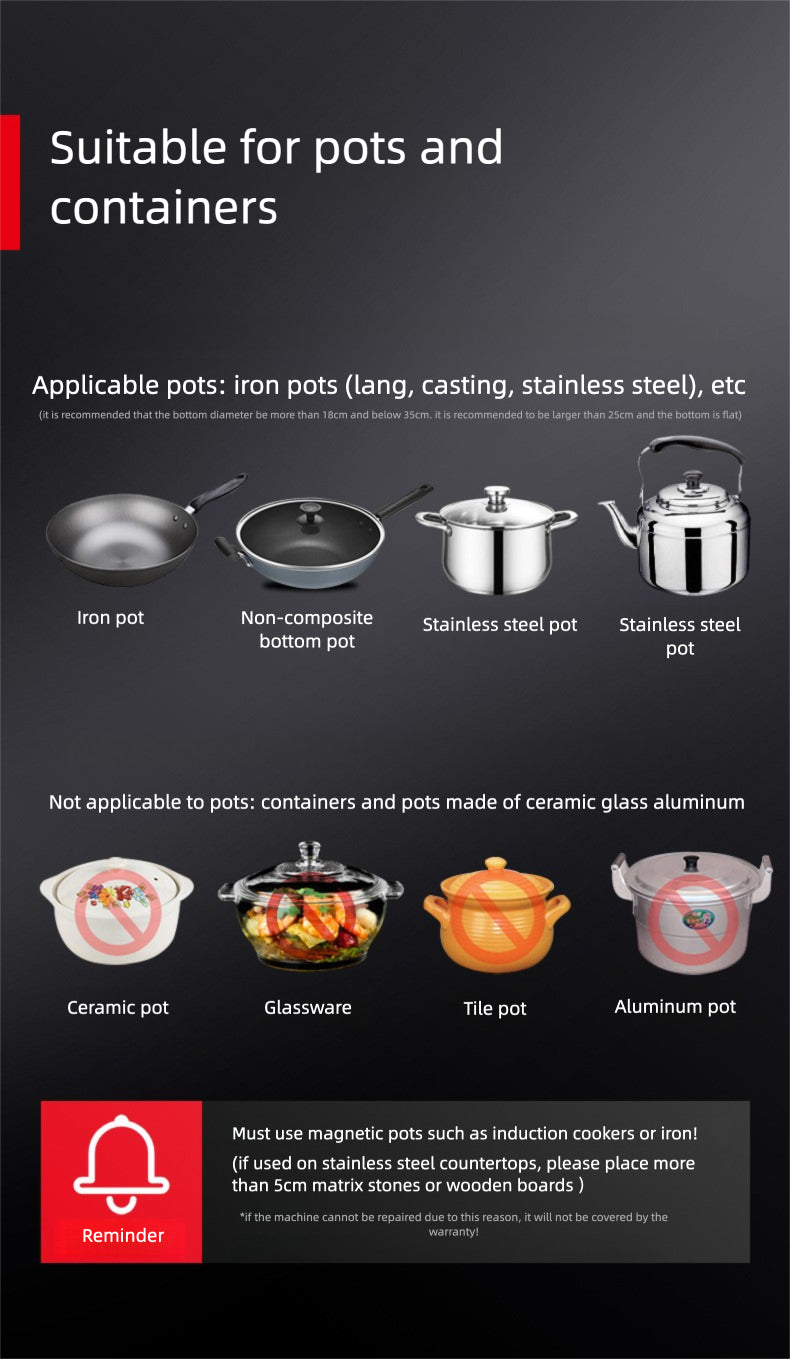 Straline Commercial Induction Cooktop - 3500W Professional Burner