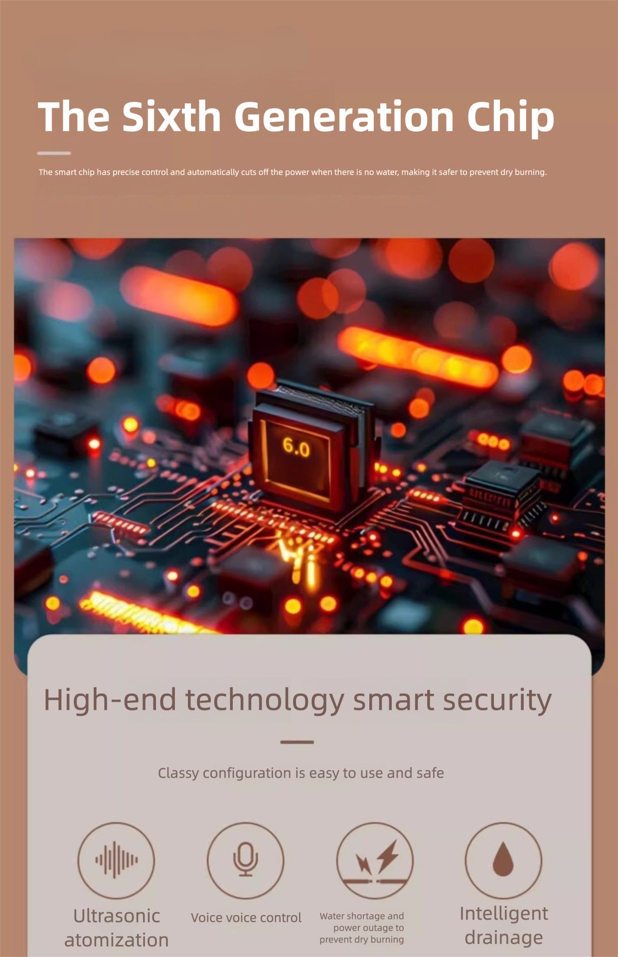 وحدة تحكم الوسائط الذكية Straline: مدفأة ثلاثية الأبعاد مدمجة ومرطب بالموجات فوق الصوتية