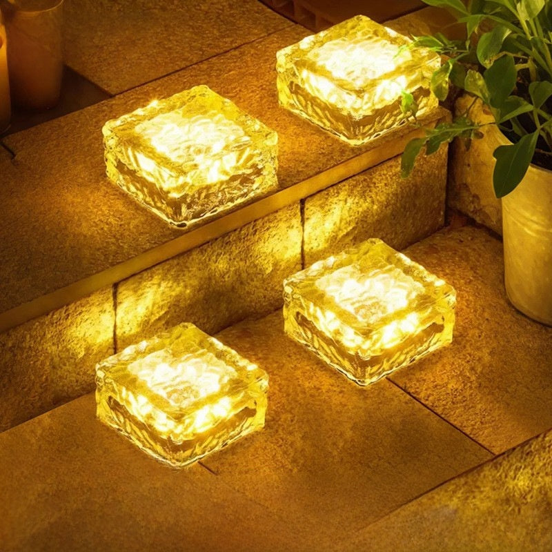 Strailine Solar LED Ice Brick Light – Outdoor Garden & Pathway Decorative Lamp