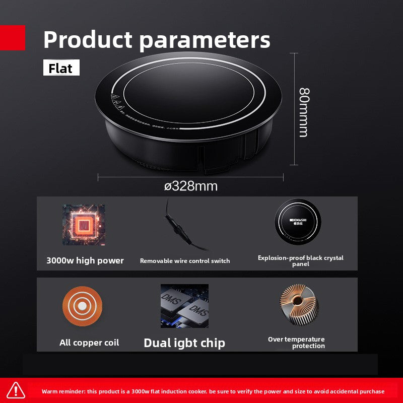 Straline Commercial Induction Cooktop - 3500W Professional Burner