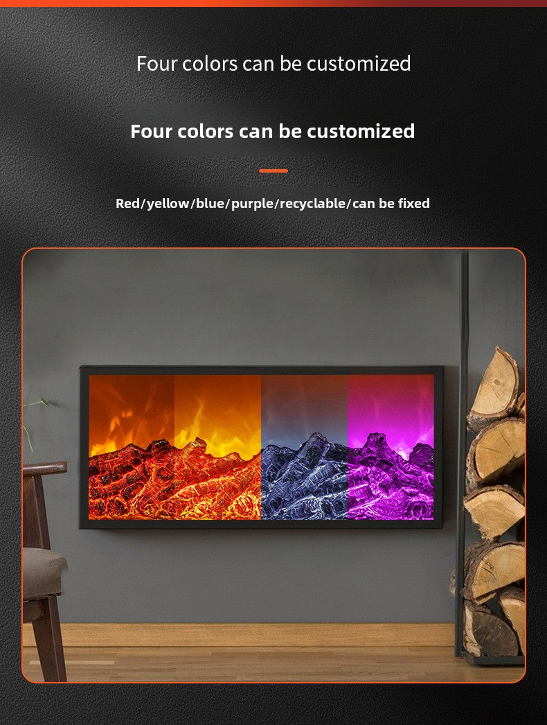 Strailine 3D Mist Fireplace – Compact Electric Heater with Realistic Flame Look