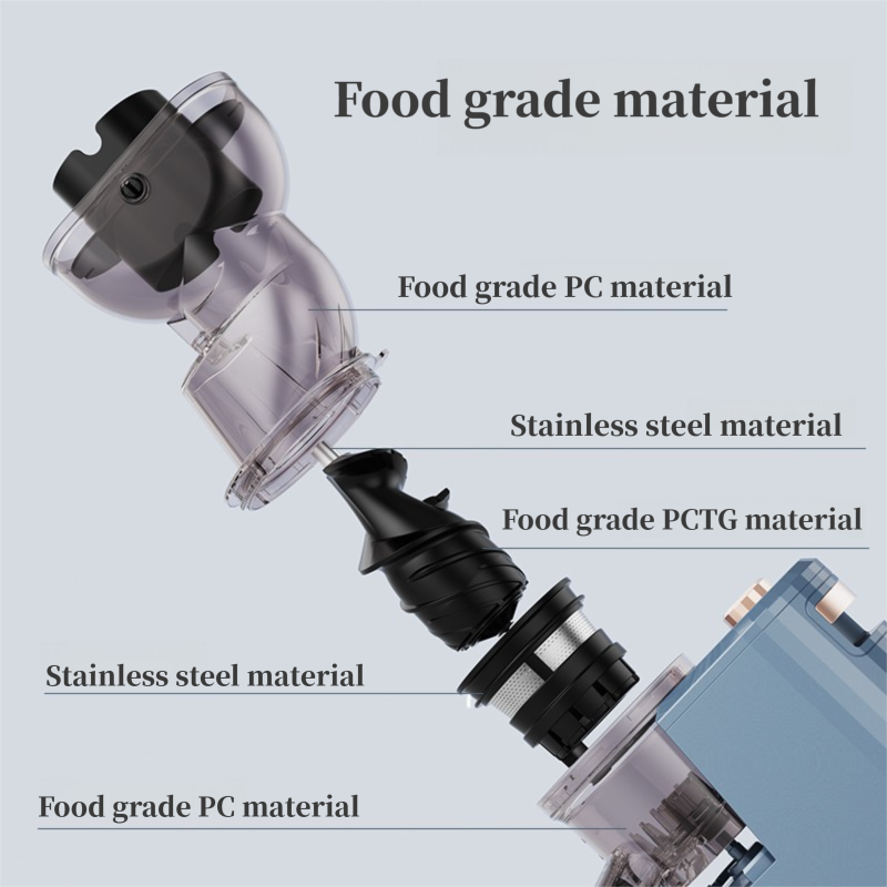Strailine Slow juicer cold press,3-in-1 multi-function juicer machine, smoothies, and nut milks, orange juice blender,Blue