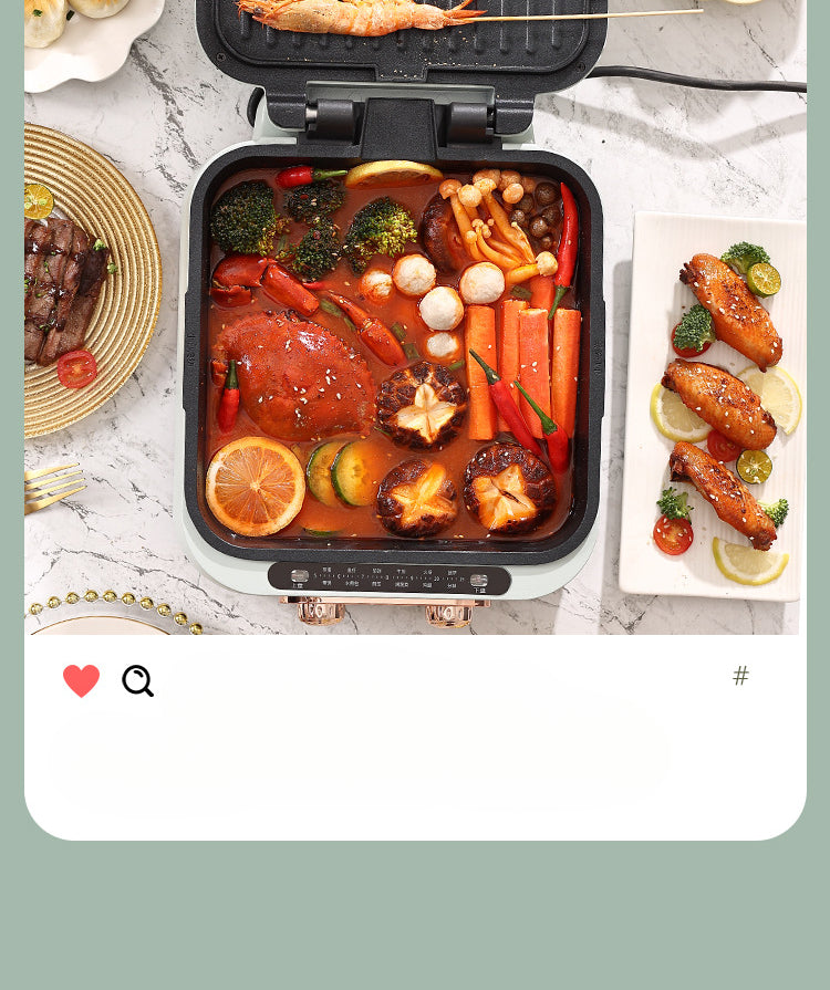 Straline Dual-Sided Electric Griddle - Deep Grill/Pan with Multi-Function Cooking