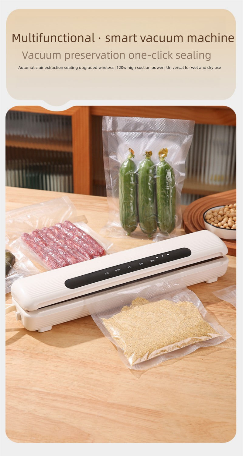 Straline Cordless Vacuum Food Sealer - Preserves Freshness, 1-Touch Auto Seal for Bags