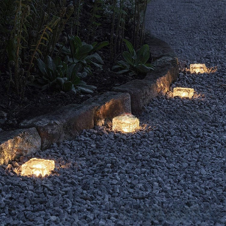 Strailine Solar LED Ice Brick Light – Outdoor Garden & Pathway Decorative Lamp