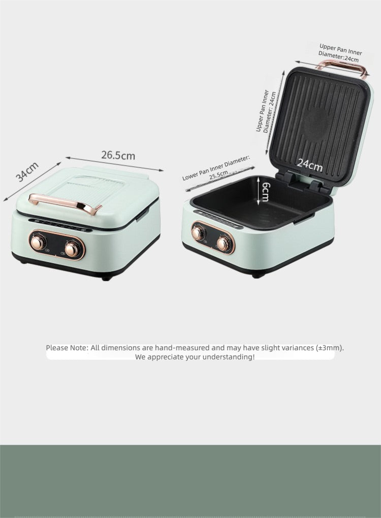 Straline Dual-Sided Electric Griddle - Deep Grill/Pan with Multi-Function Cooking