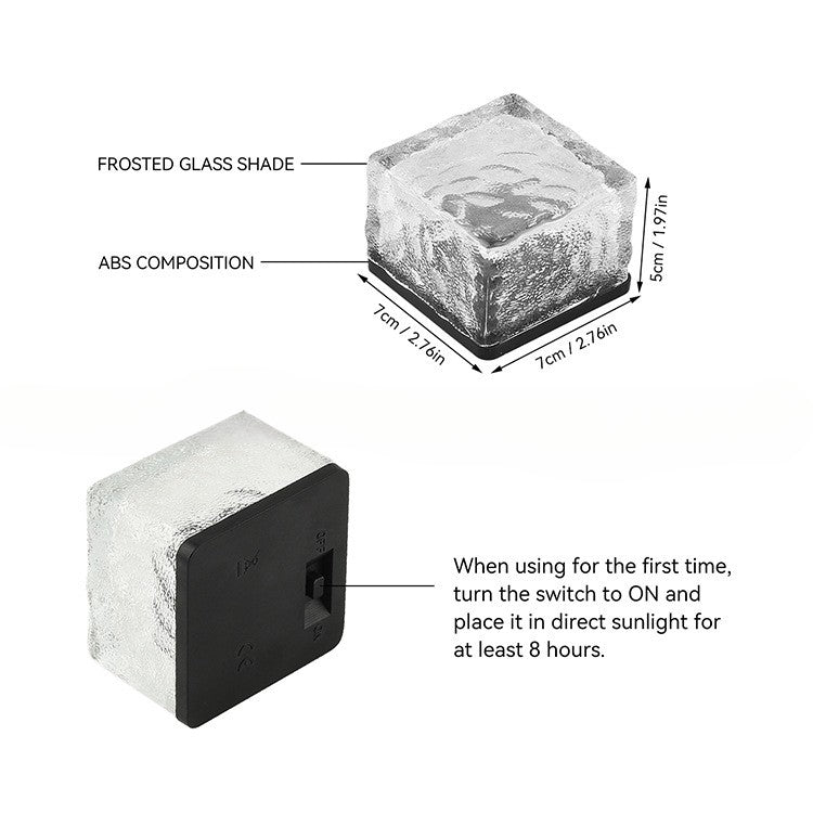 Strailine Solar LED Ice Brick Light – Outdoor Garden & Pathway Decorative Lamp