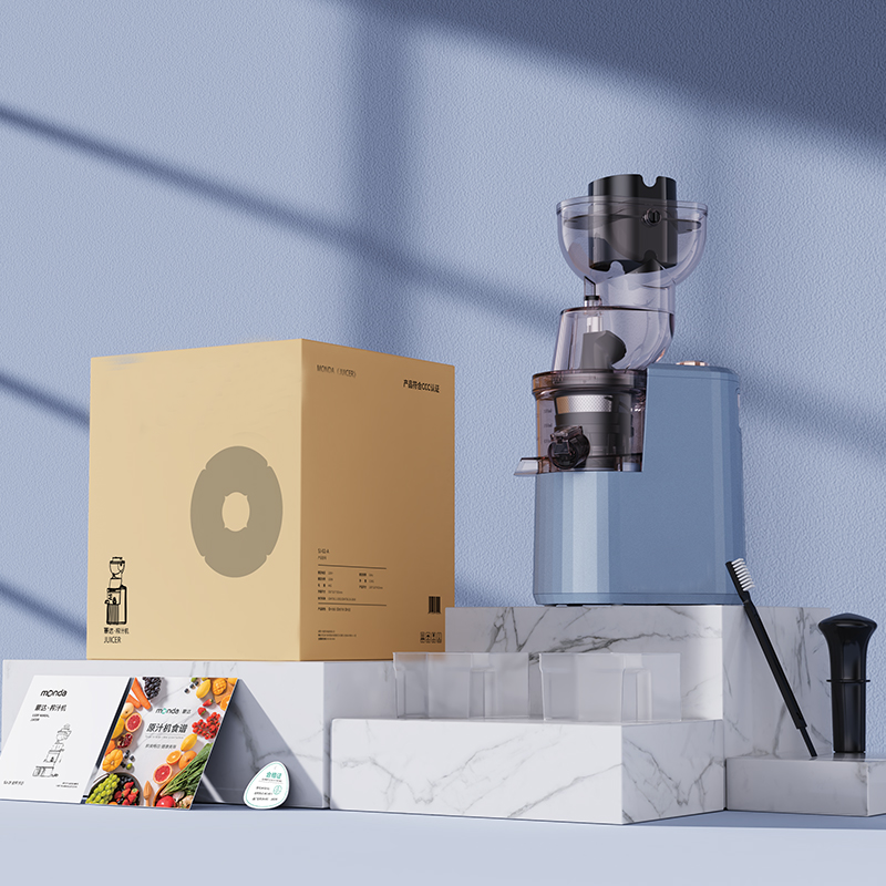 Strailine Slow juicer cold press,3-in-1 multi-function juicer machine, smoothies, and nut milks, orange juice blender,Blue