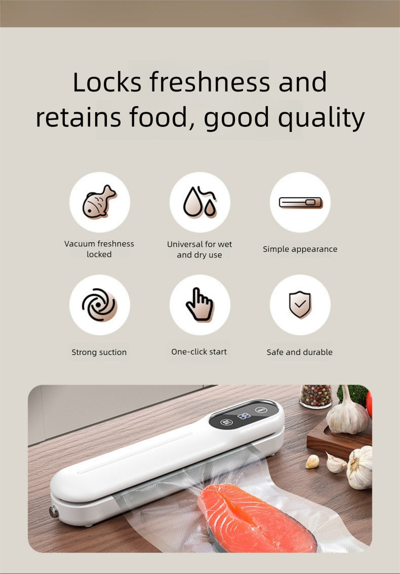 Strailine New Model Vacuum Sealer for Home Use - Compact Food Preservation System with Airtight Bag Sealing