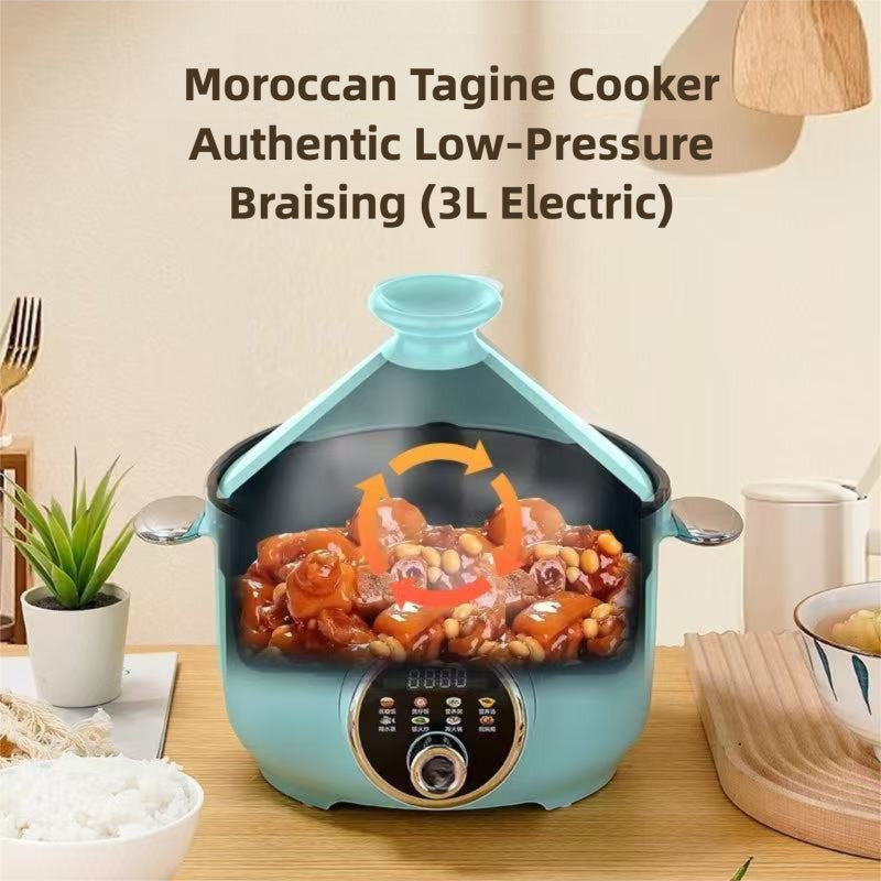 Strailine 3L Electric Tagine Pressure Cooker - Multi-Function Micro Pressure Cooker w/ Steaming