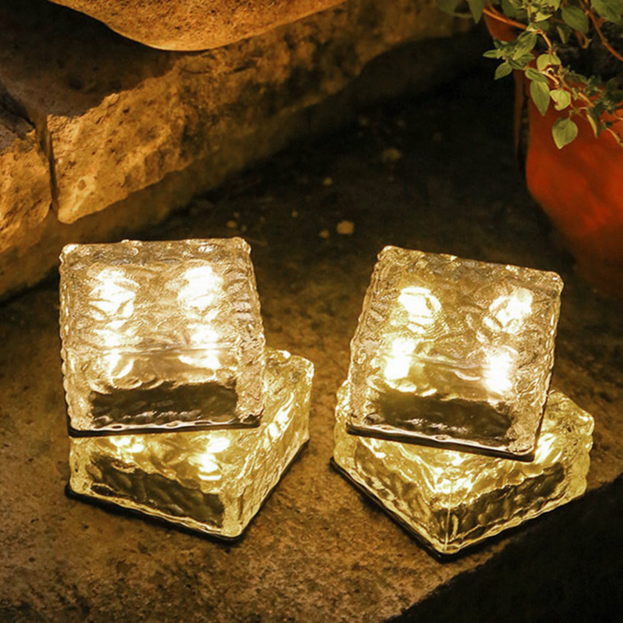 Strailine Solar LED Ice Brick Light – Outdoor Garden & Pathway Decorative Lamp