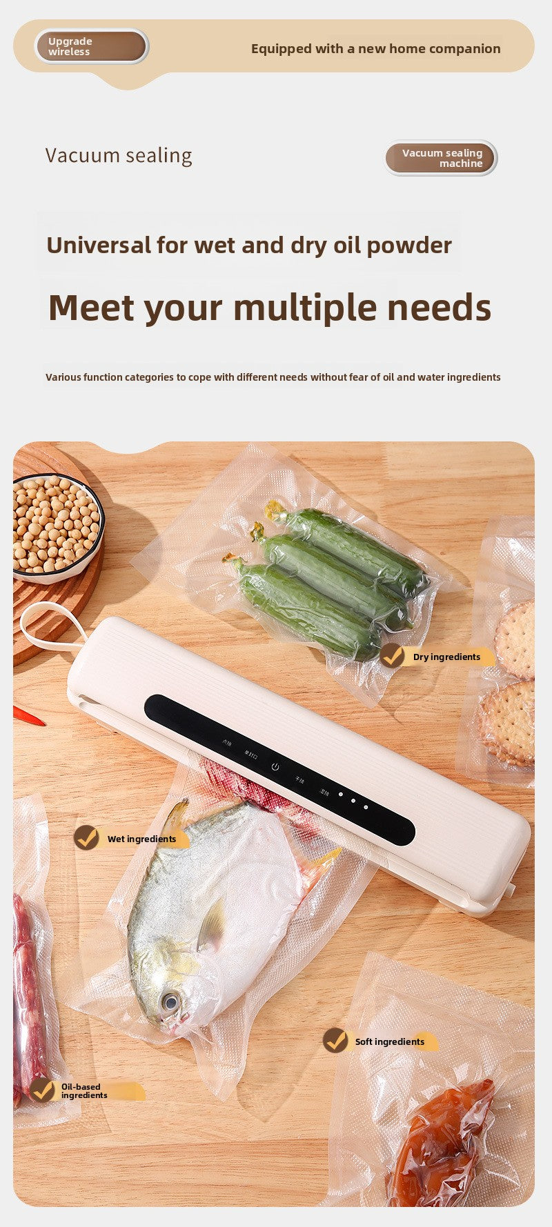 Straline Automatic Vacuum Sealer - Compact Food Preservation System for Home Kitchens