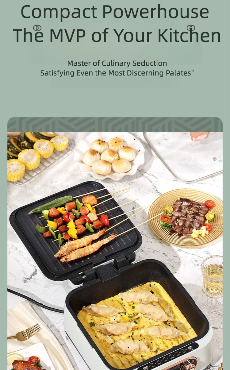 Straline Dual-Sided Electric Griddle - Deep Grill/Pan with Multi-Function Cooking