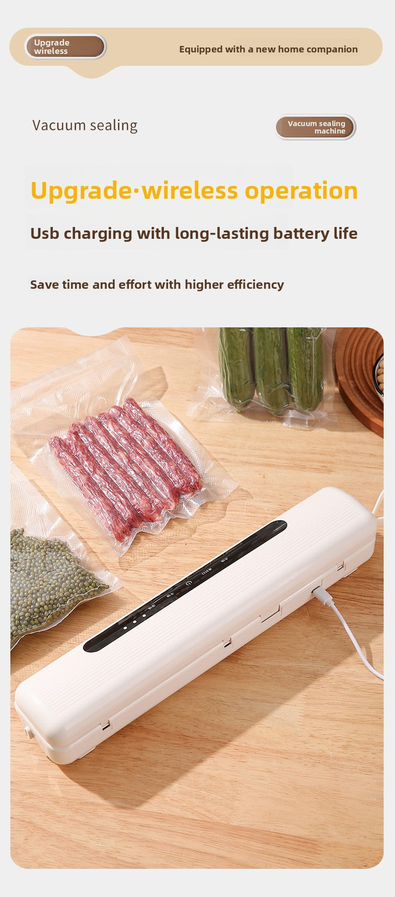 Straline Automatic Vacuum Sealer - Compact Food Preservation System for Home Kitchens