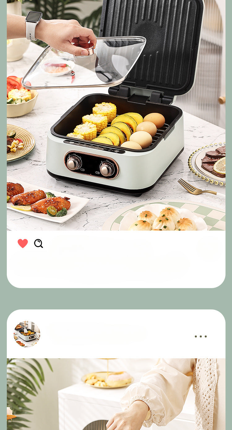 Straline Dual-Sided Electric Griddle - Deep Grill/Pan with Multi-Function Cooking