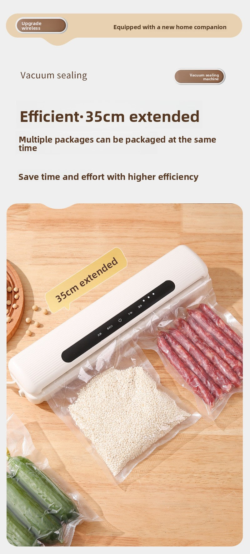 Straline Automatic Vacuum Sealer - Compact Food Preservation System for Home Kitchens
