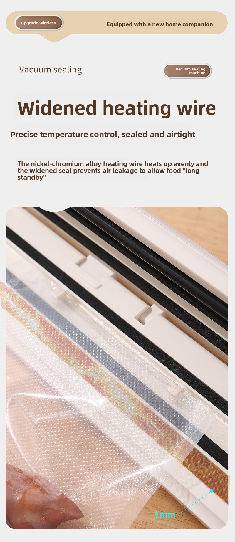 Straline Automatic Vacuum Sealer - Compact Food Preservation System for Home Kitchens