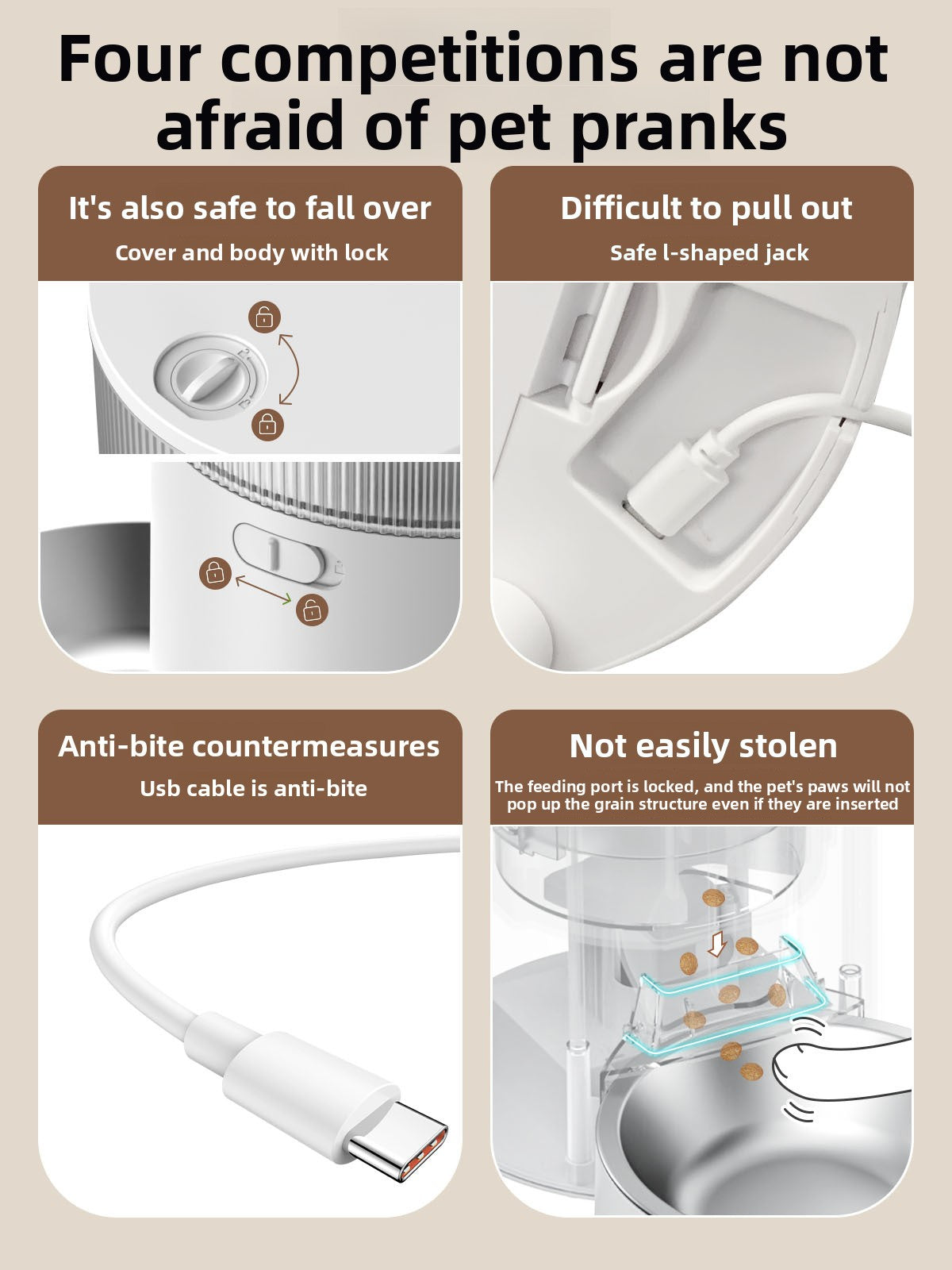 Strailine Smart Pet Feeder for Cross-border Use with Visual and Voice Features, Automatic Feeding Device for Cats and Dogs with Timed and Measured Food Dispensing