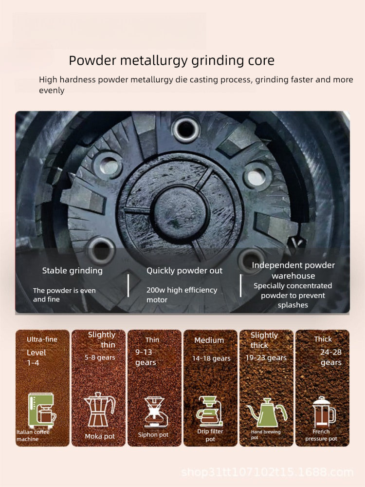 strailine Electric Coffee Bean Grinder – Compact, Hand Brew, Mocha