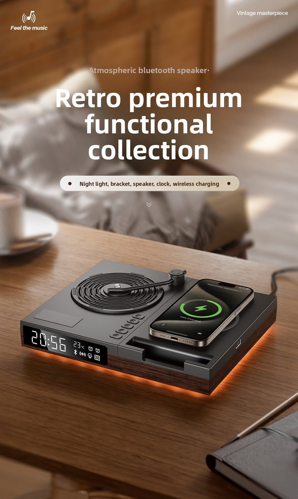 Strailine Wireless Bluetooth Speaker – HiFi Stereo, Mini