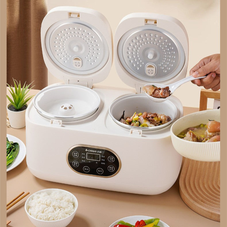 Strailine Dual-Pot Cooker: Healthy Low-Carb Meals for 1-3