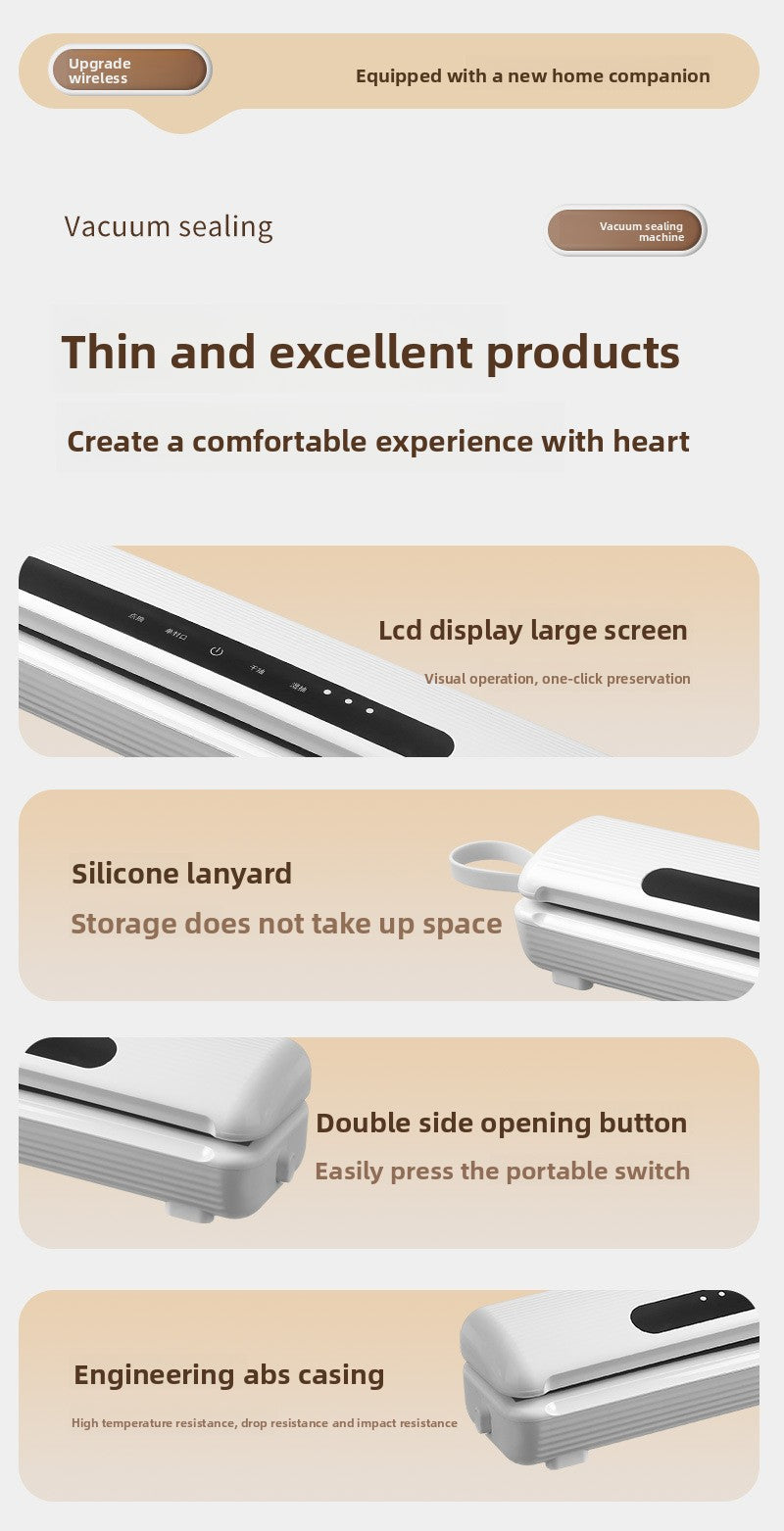 Straline Automatic Vacuum Sealer - Compact Food Preservation System for Home Kitchens