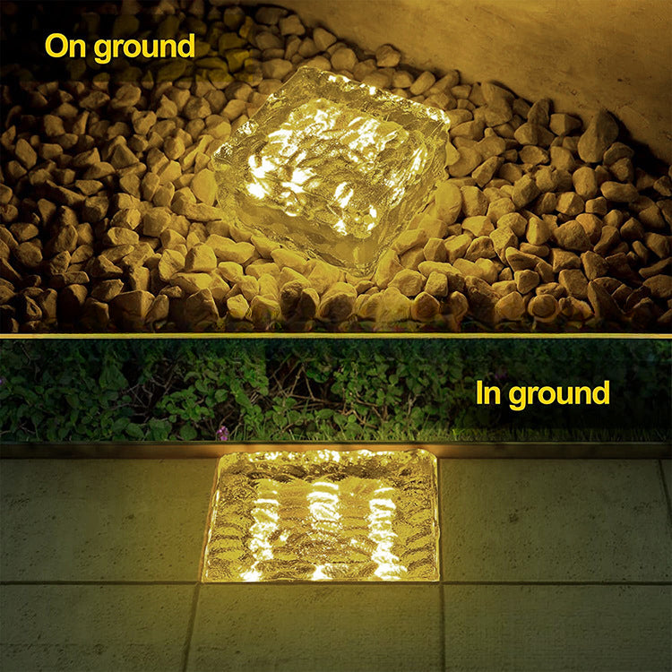 Strailine Solar LED Ice Brick Light – Outdoor Garden & Pathway Decorative Lamp