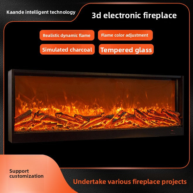 Strailine 3D Mist Fireplace – Compact Electric Heater with Realistic Flame Look