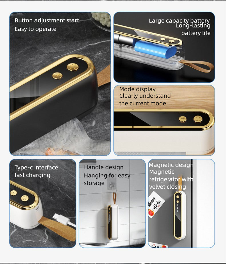 Straline USB Mini Vacuum Sealer - Food Saver & Bag Sealer for Kitchen