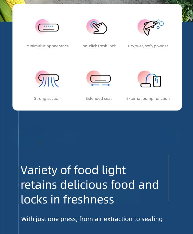 Straline tomatic Vacuum Sealer for Home Use - Universal Bag Compatibility, One-Touch Food Preservation