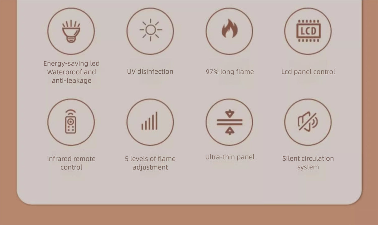 Straline Ultra-Thin Electric Fireplace Humidifier - Home Decor & TV Cabinet Design