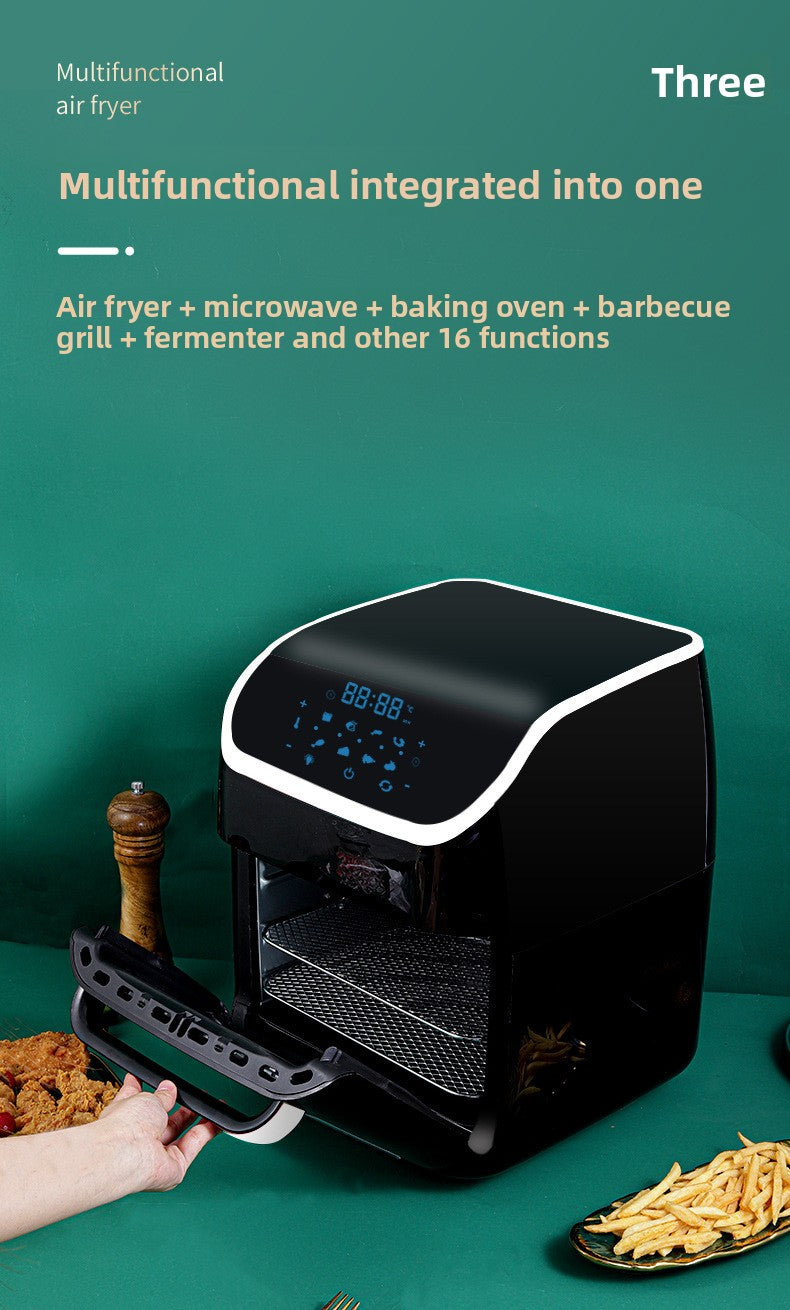 Strailine 12L Rotating Air Fryer Oven – Large Capacity with Viewing Window