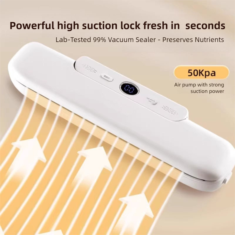 Straline tomatic Vacuum Sealer for Home Use - Universal Bag Compatibility, One-Touch Food Preservation