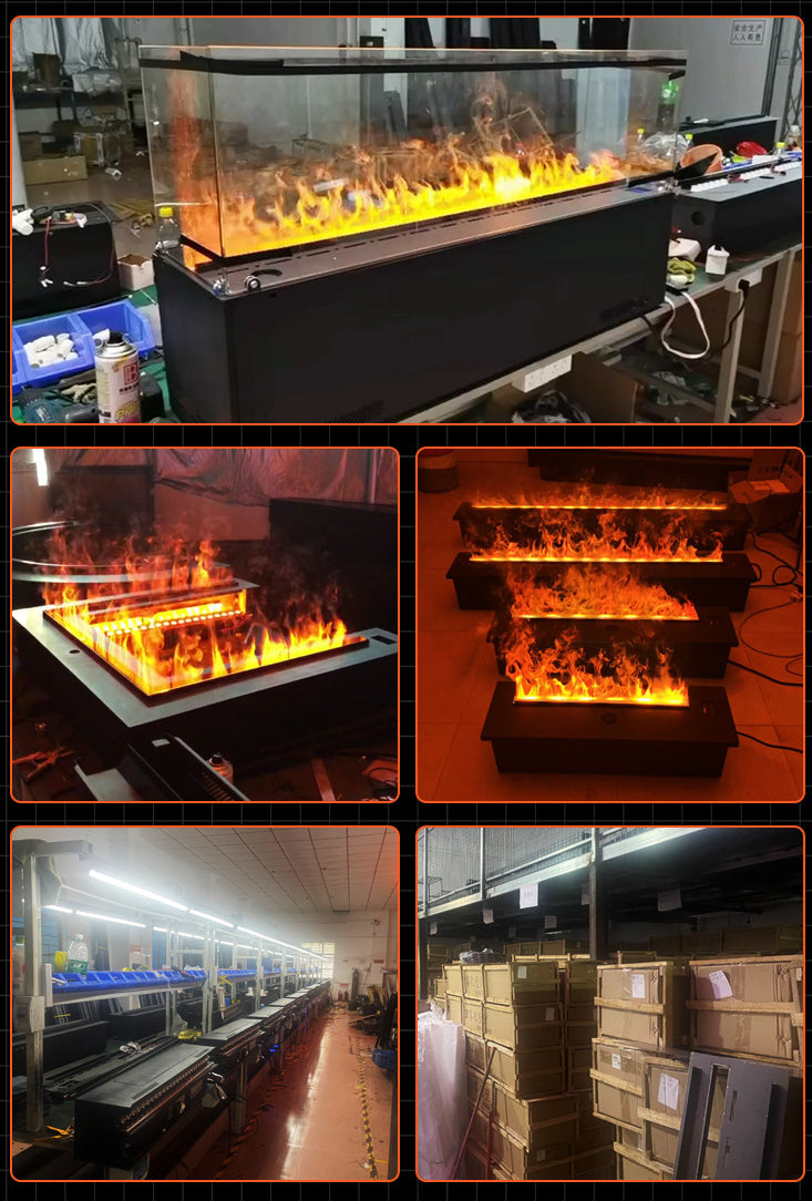 Strailine 3D Mist Fireplace – Compact Electric Heater with Realistic Flame Look